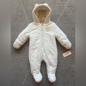 Juicy Couture Ivory Snowsuit with Gold Details